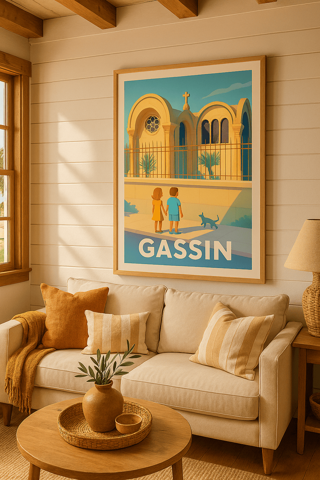 Affiche Gassin — Une escapade lumineuse au cœur du village · poster d'art de Gassin