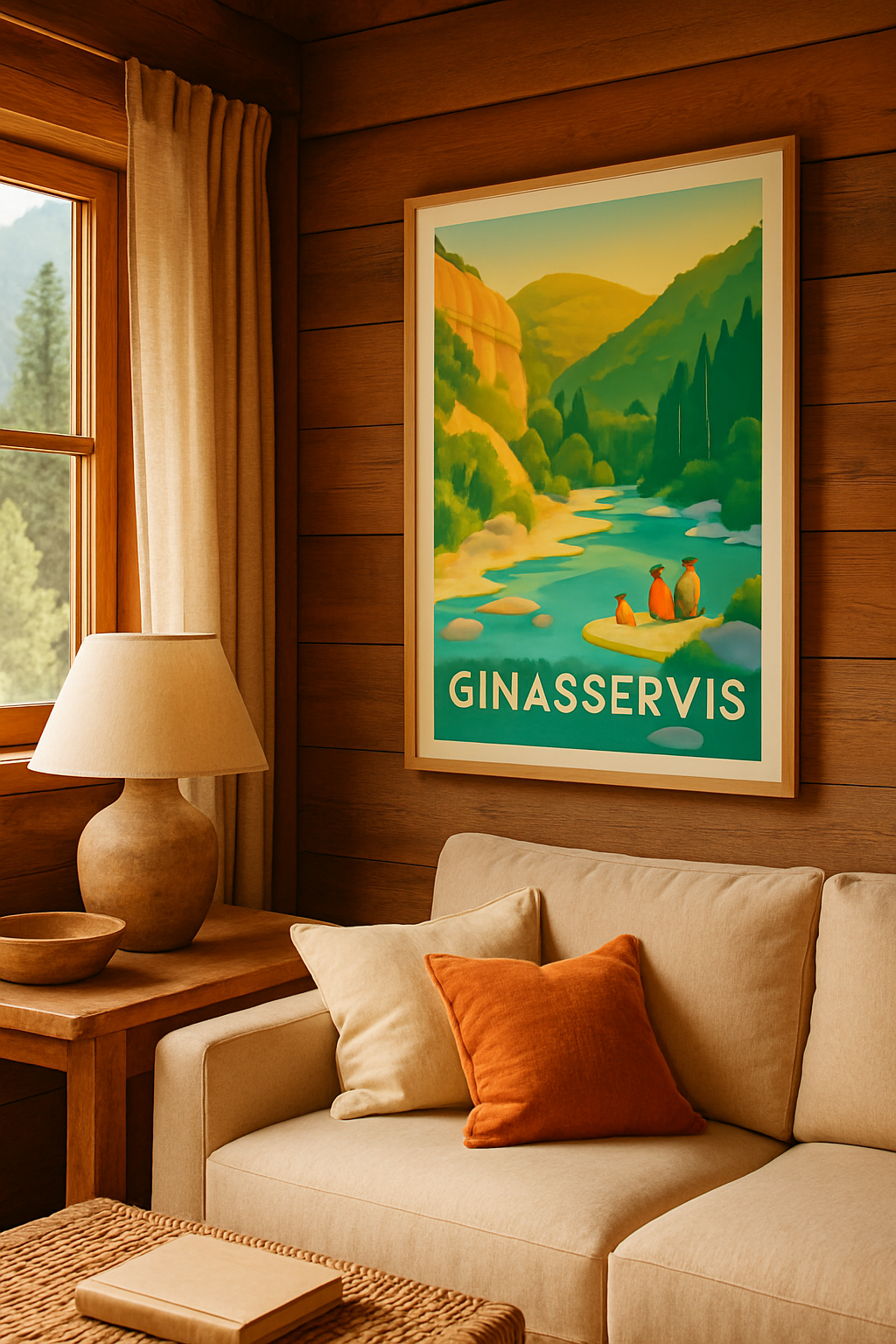 Affiche Ginasservis — Un havre nature au bord de l'eau · poster d'art de Ginasservis