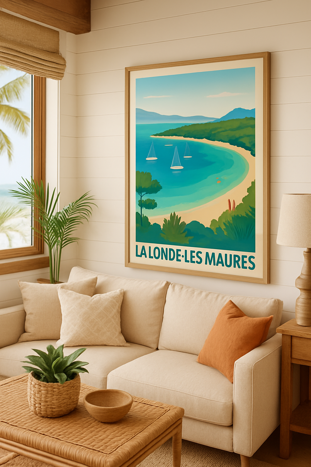 Affiche La Londe-les-Maures — Évasion côtière ensoleillée · poster d'art de La Londe-les-Maures