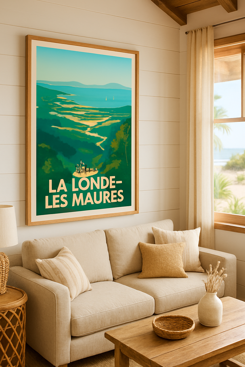 Affiche La Londe-les-Maures — Évasion nature et vues marines · poster d'art de La Londe-les-Maures