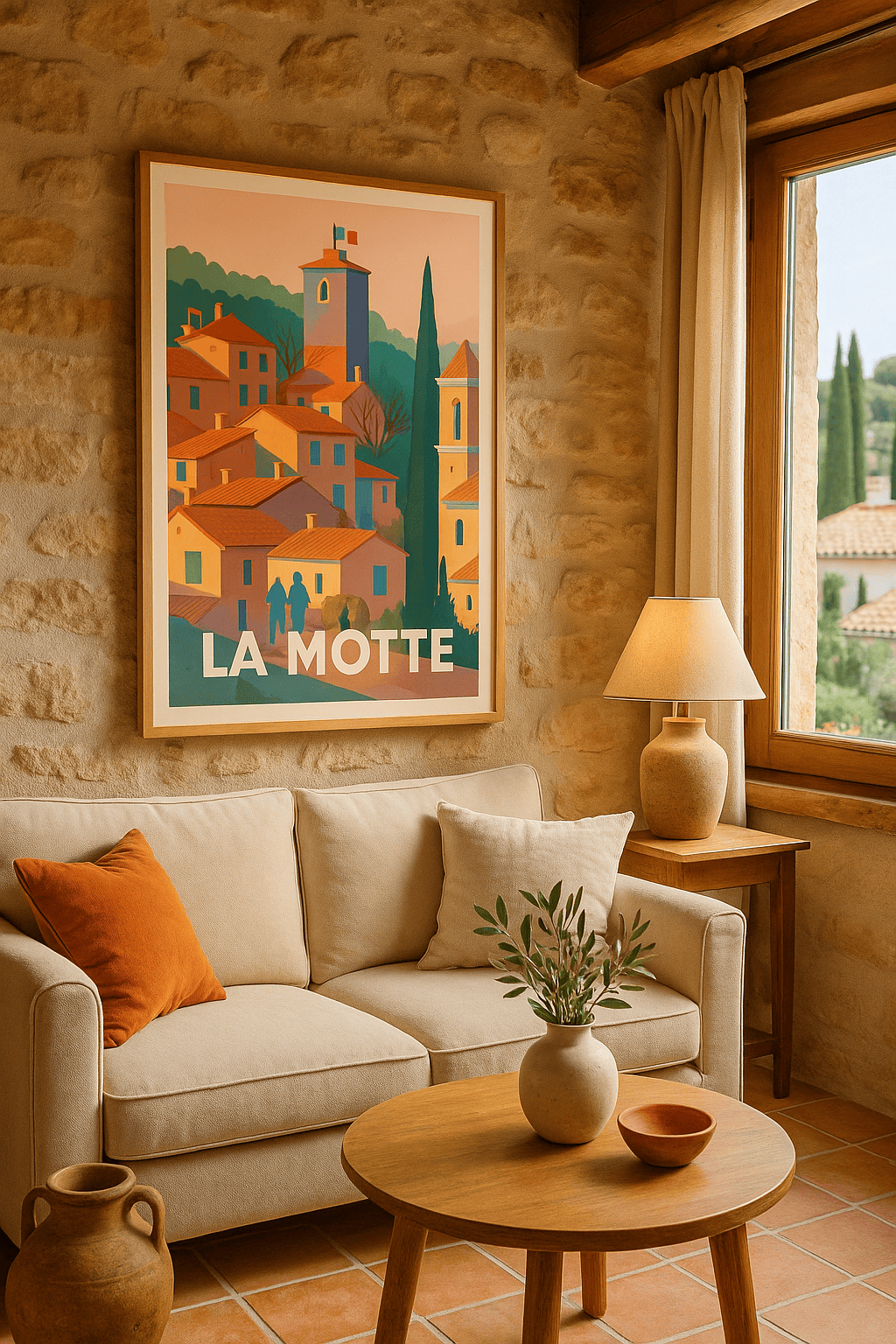Affiche La Motte — Charme provençal au crépuscule · poster d'art de La Motte