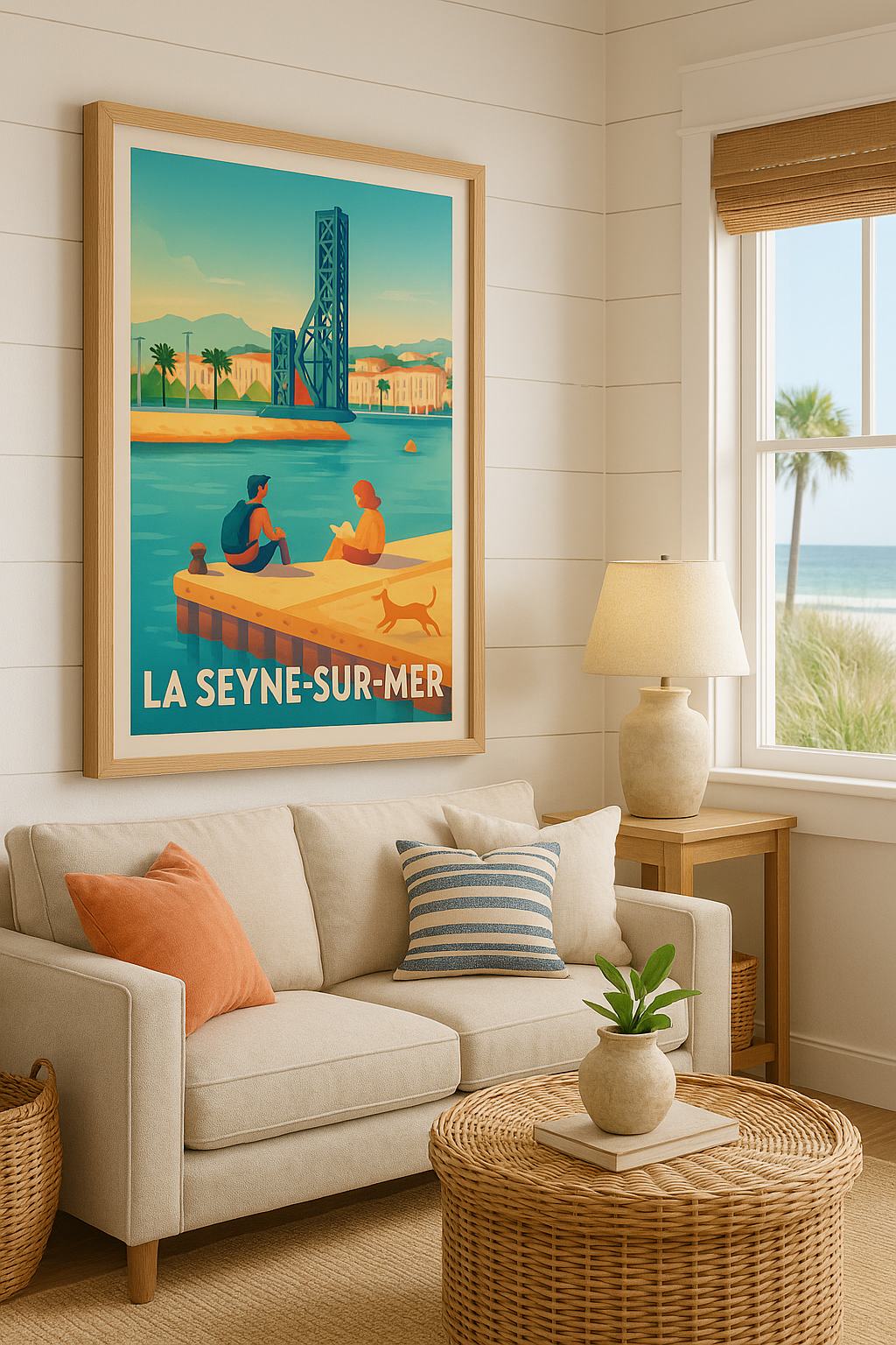 Affiche La Seyne-sur-Mer — Évasion et douceur au bord de l'eau · poster d'art de La Seyne-sur-Mer