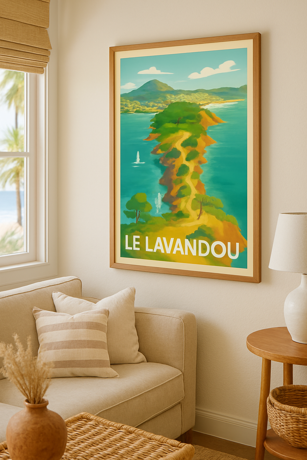 Var France Affiche de Le Lavandou - L'escapade nature en bord de mer