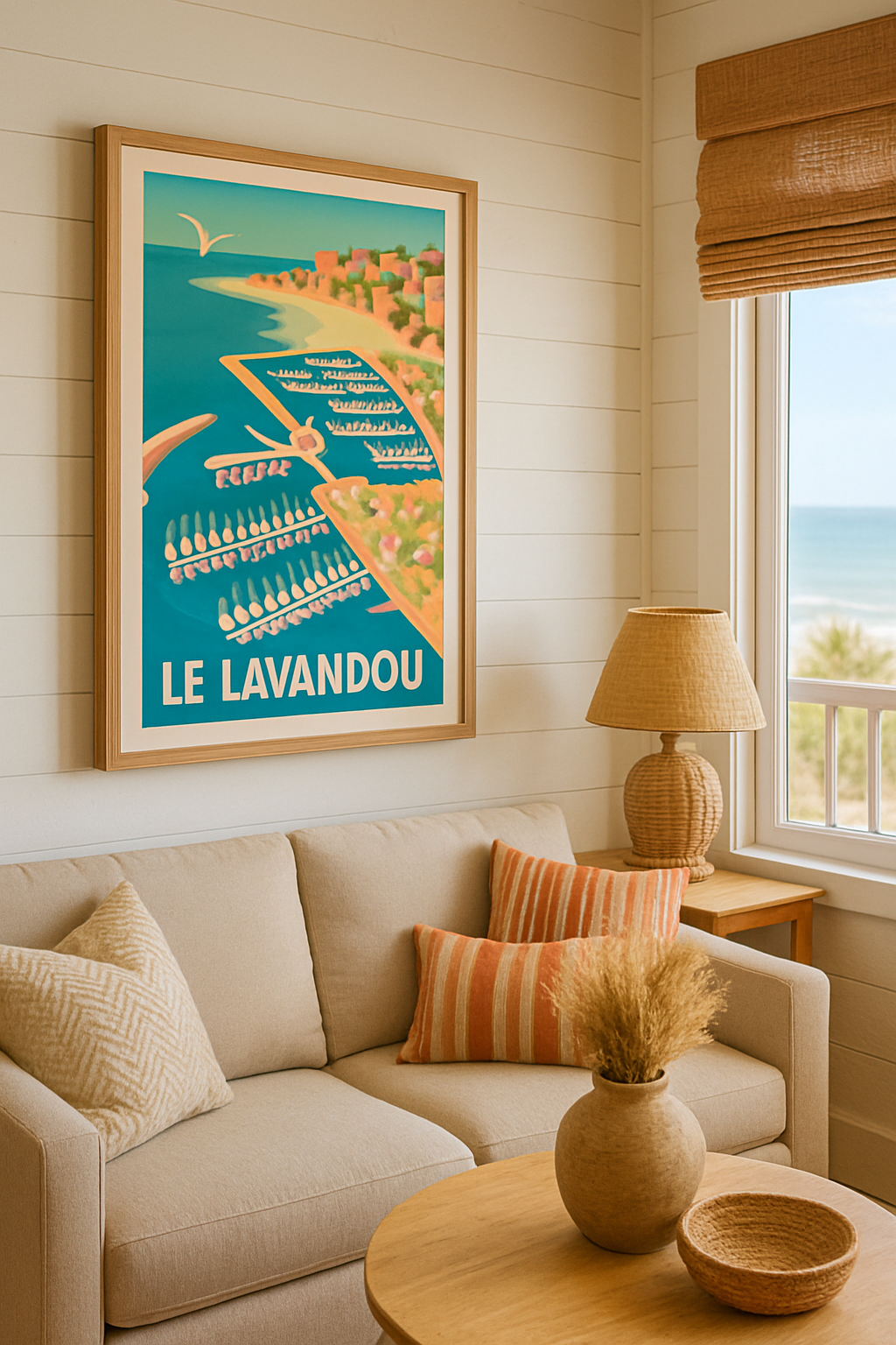 Affiche Le Lavandou — L'évasion méditerranéenne en couleurs · poster d'art de Le Lavandou