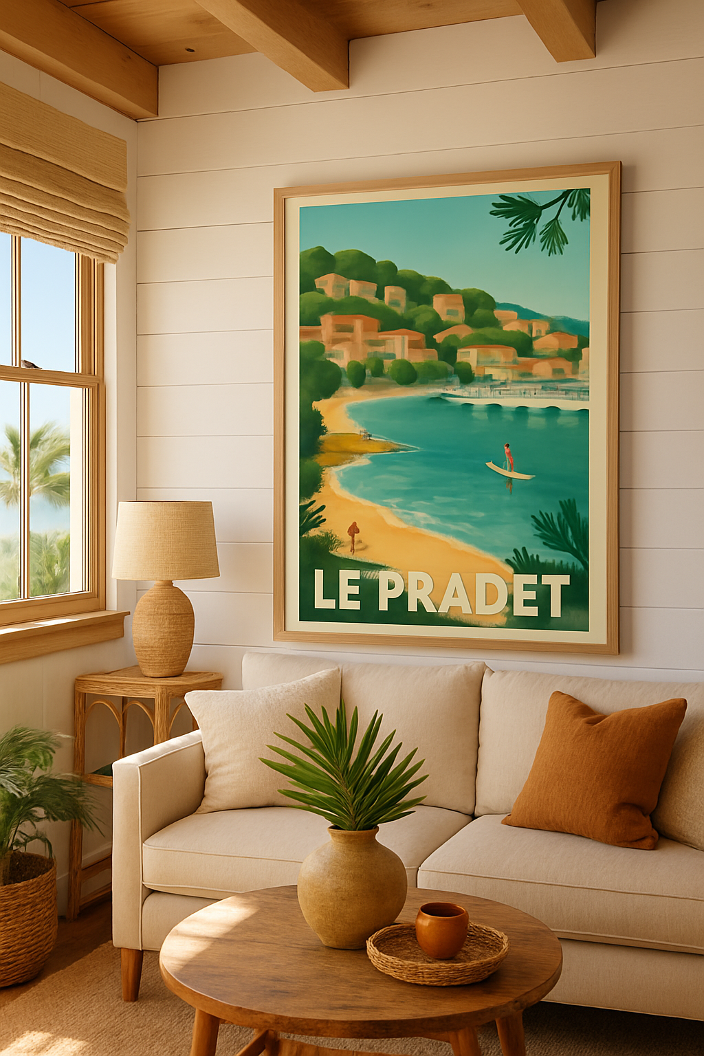 Affiche Le Pradet — Évasion et douceur au bord de la Méditerranée · poster d'art de Le Pradet