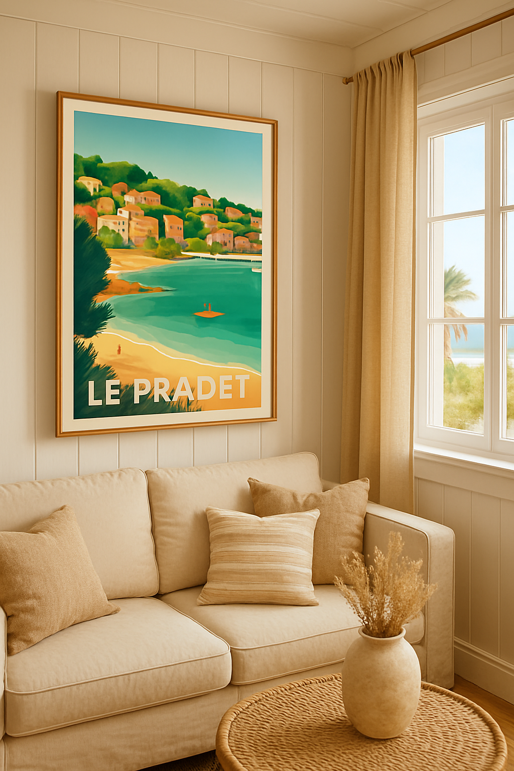 Affiche Lé Pradet — Évasion et douceur méditerranéenne · poster d'art de Lé Pradet