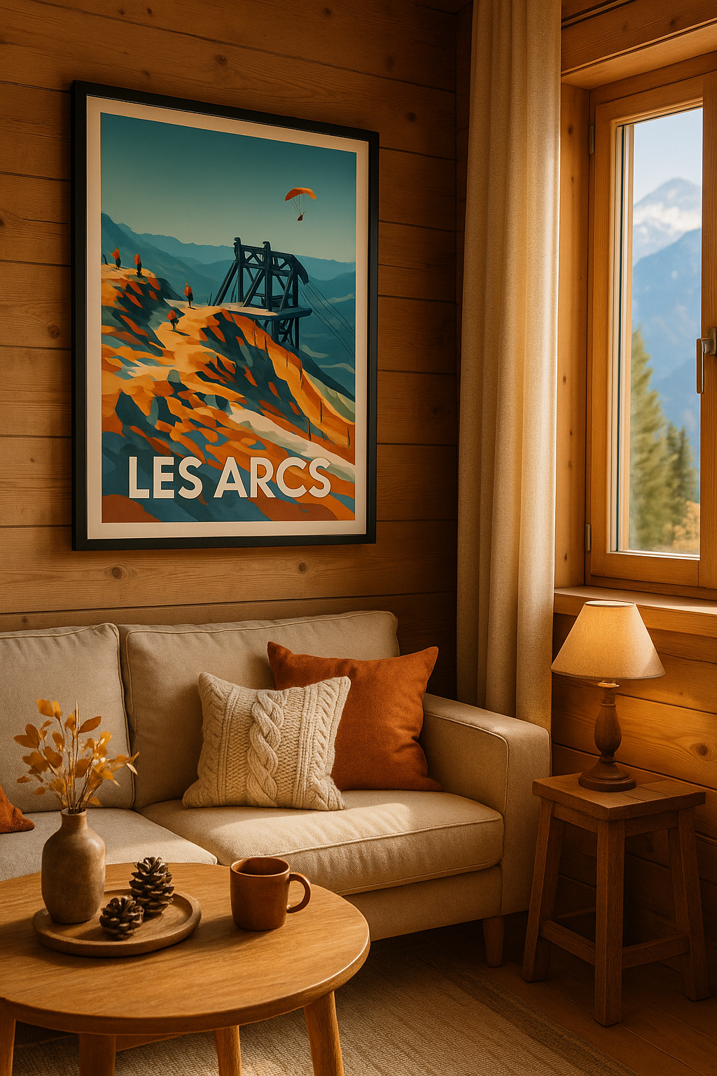 Affiche Les Arcs — Aventure en altitude et panoramas grandioses · poster d'art de Les Arcs