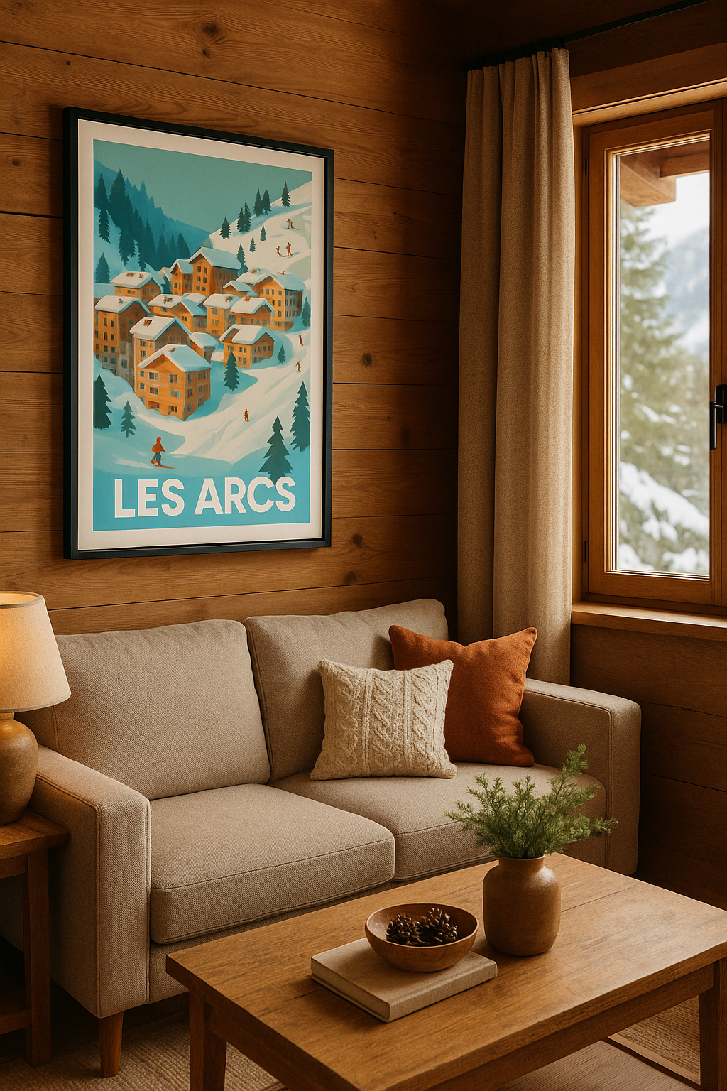 Affiche Les Arcs — Escapade hivernale au cœur des Alpes · poster d'art de Les Arcs
