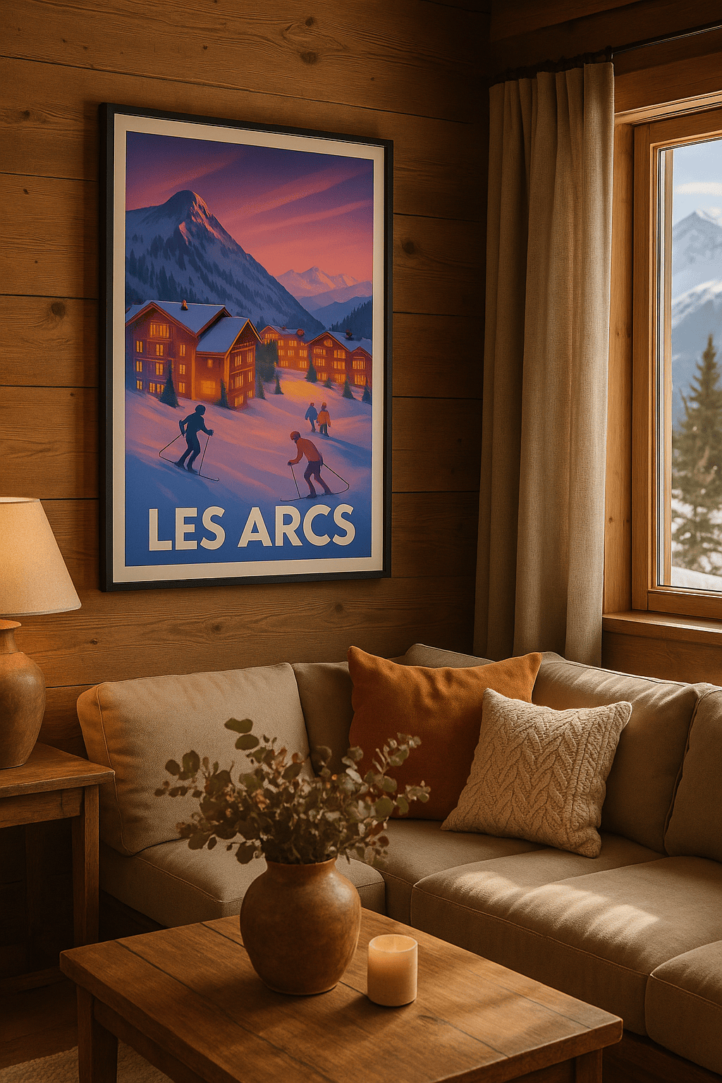 Affiche Les Arcs — Évasion hivernale en montagne · poster d'art de Les Arcs