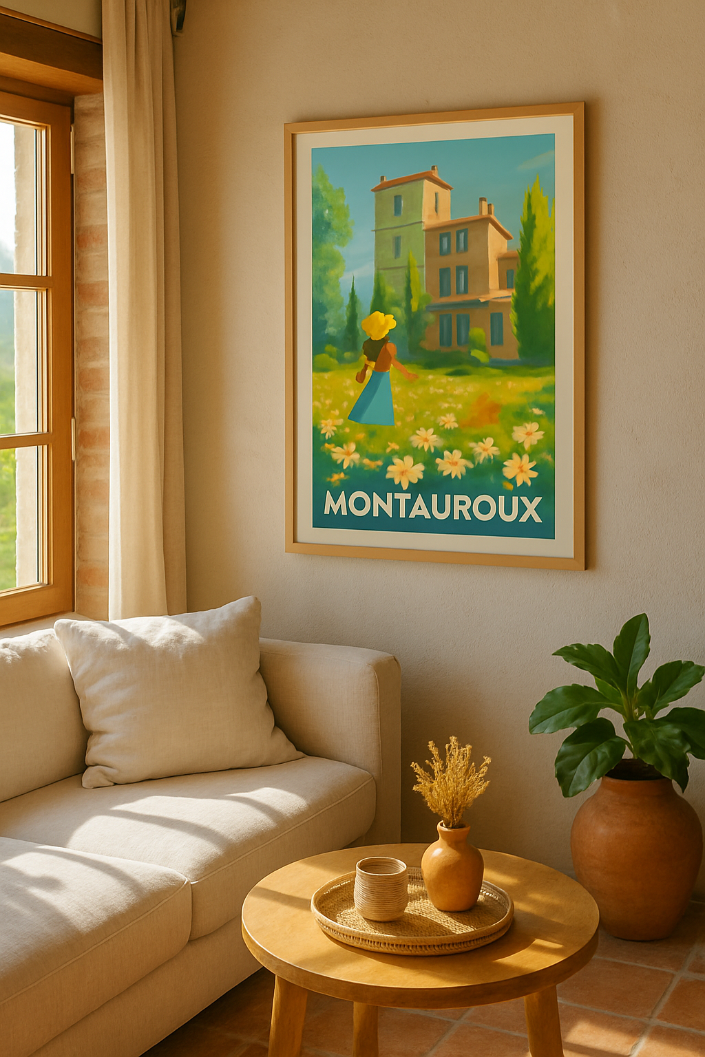 Affiche Montauroux — Balade bucolique en Provence · poster d'art de Montauroux
