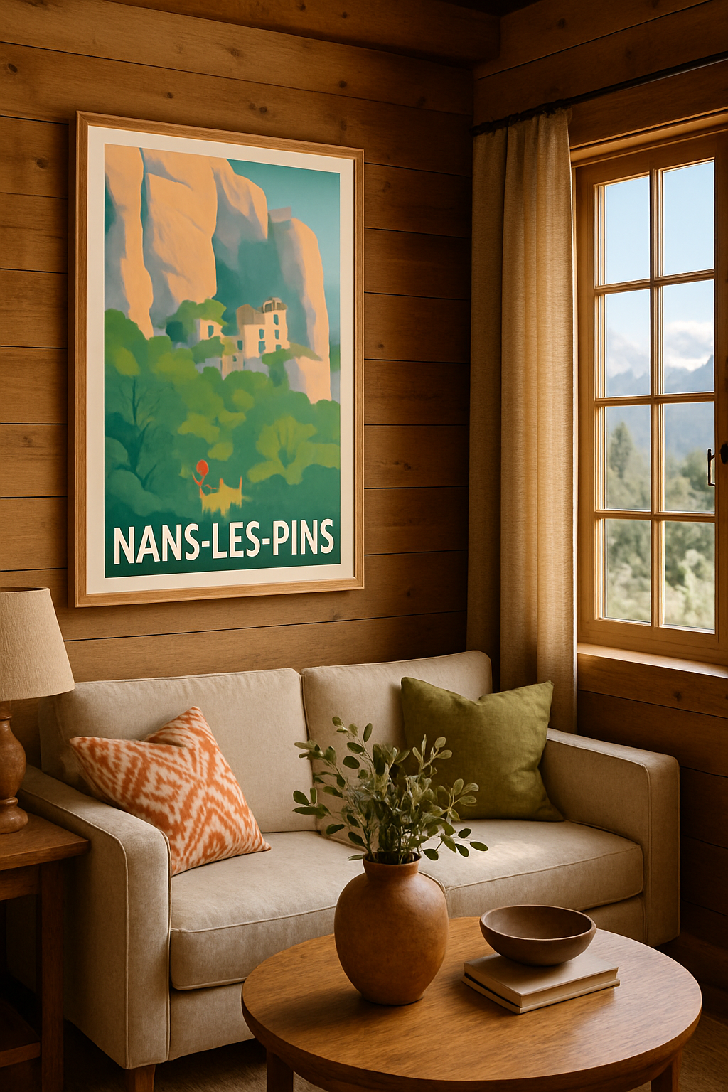 Affiche Nans-les-Pins — Évasion nature et falaises majestueuses · poster d'art de Nans-les-Pins