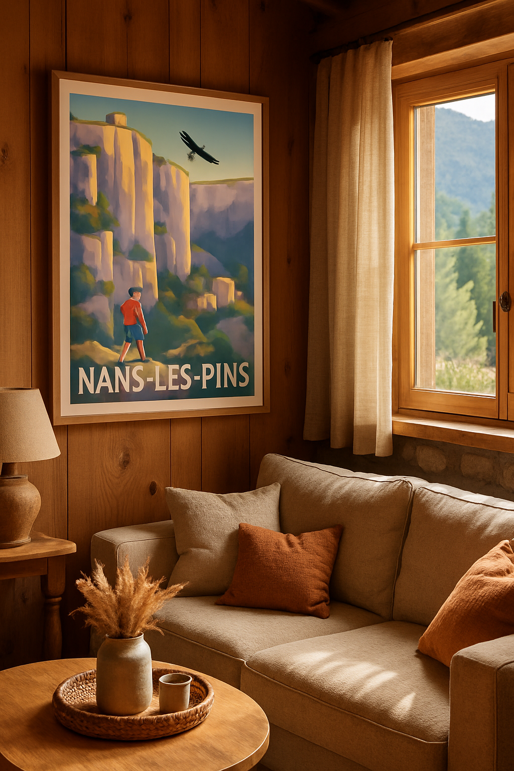 Affiche Nans-les-Pins — L'appel de la nature sauvage · poster d'art de Nans-les-Pins