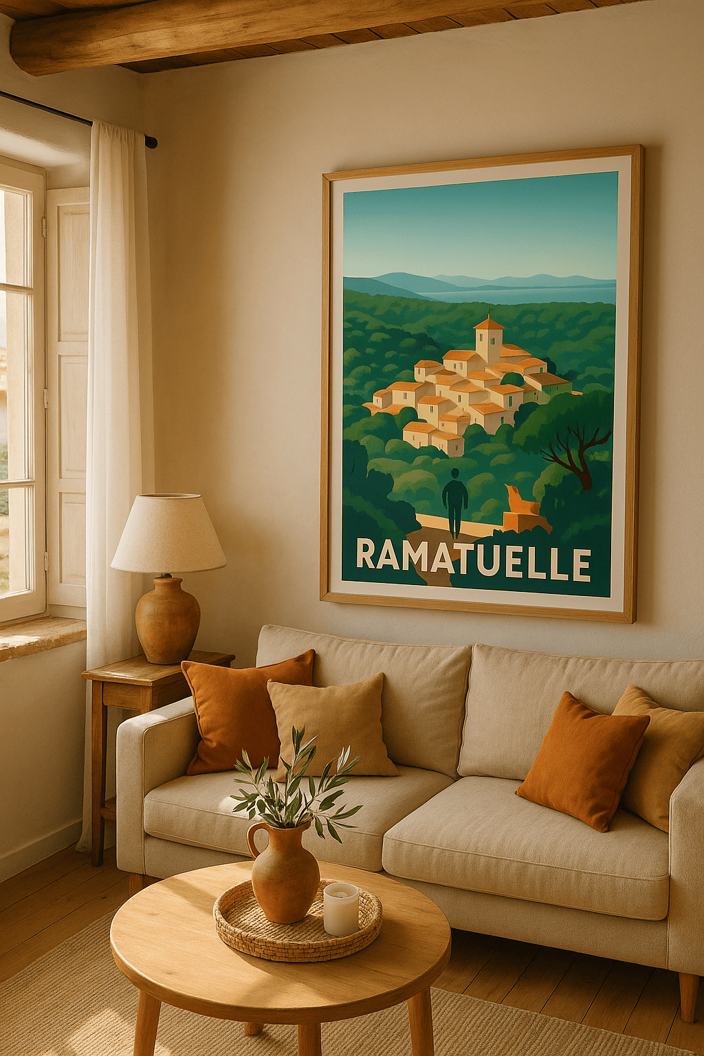 Affiche Ramatuelle — Charme et sérénité en Provence · poster d'art de Ramatuelle