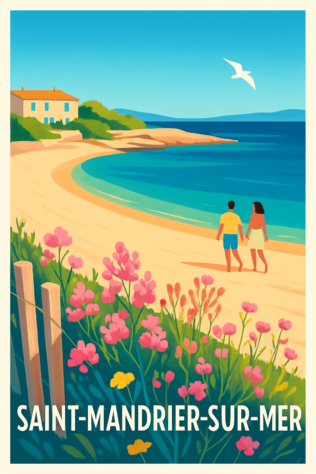 Affiche Saint-Mandrier-sur-Mer — Évasion et douceur marine · poster d'art de Saint-Mandrier-sur-Mer
