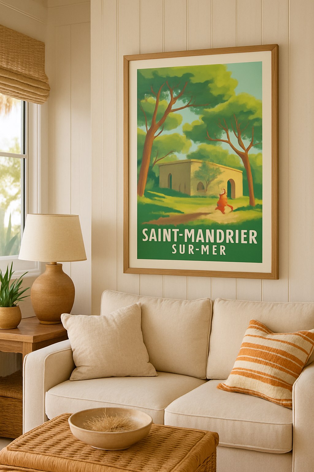 Affiche Saint-Mandrier-sur-Mer — Promenade bucolique en Provence · poster d'art de Saint-Mandrier-sur-Mer