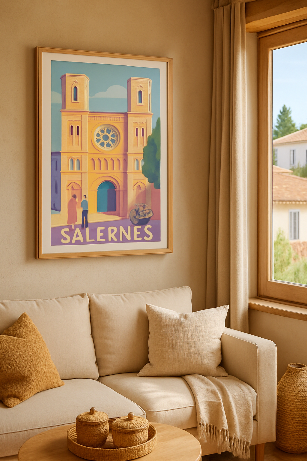 Affiche Salernes — Charme et Sérénité Méditerranéenne · poster d'art de Salernes