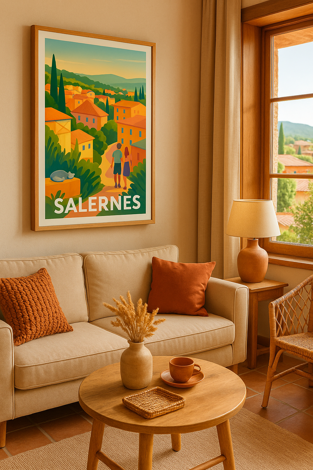Var France Affiche de Salernes - Douceur de vie en Provence