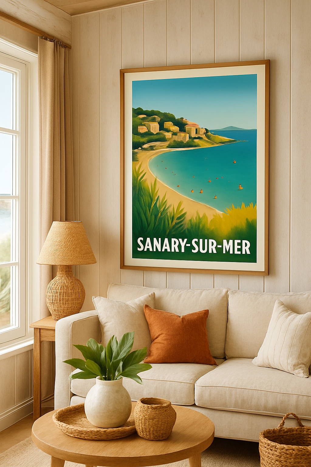 Affiche Sanary-sur-Mer — Évasion en Méditerranée · poster d'art de Sanary-sur-Mer