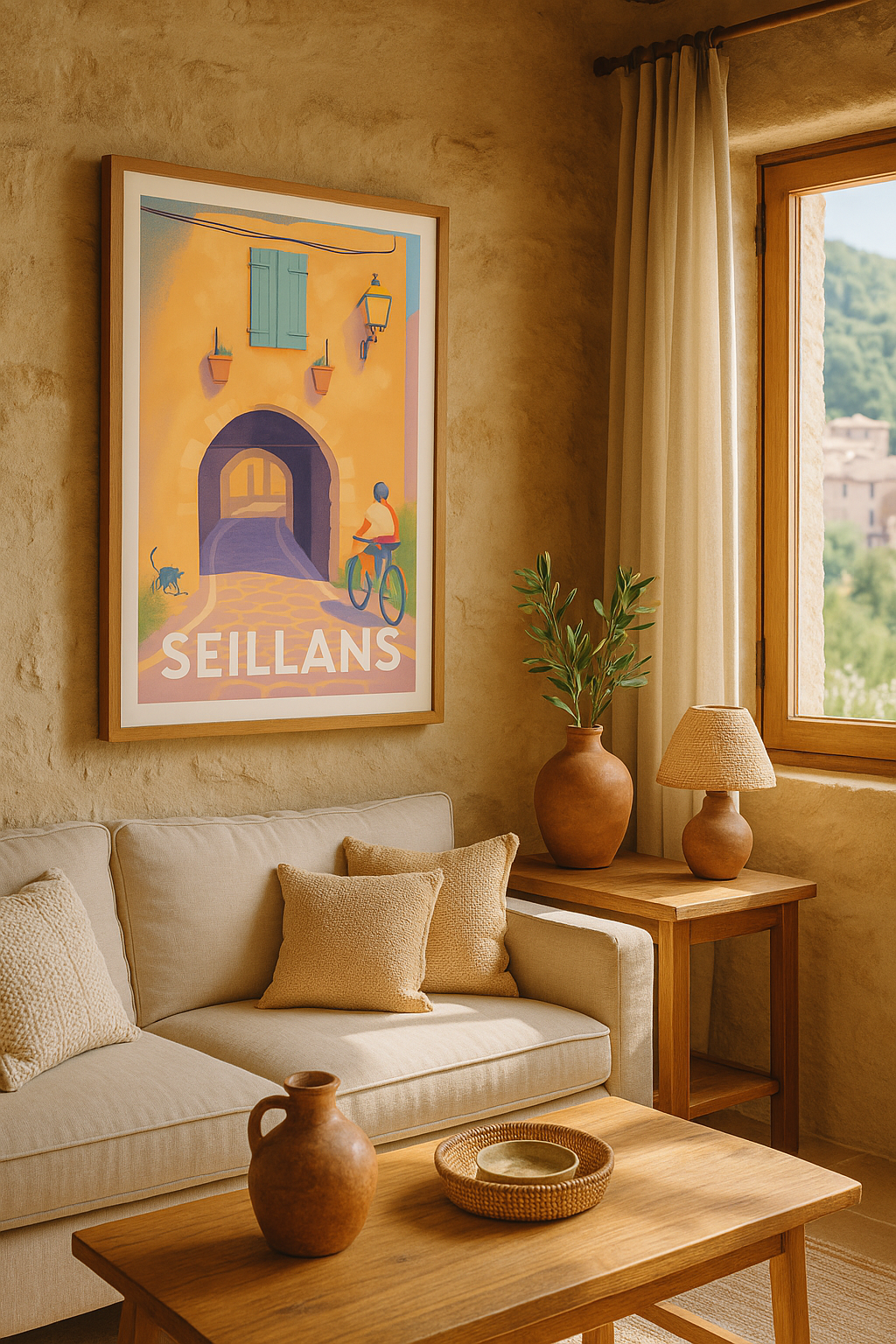 Affiche Seillans — Charme et douceur d’un village provençal · poster d'art de Seillans