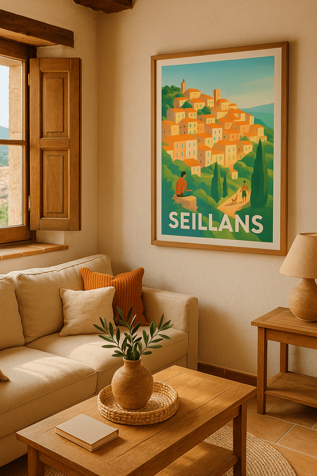 Affiche Seillans — Le charme provençal au cœur du village · poster d'art de Seillans
