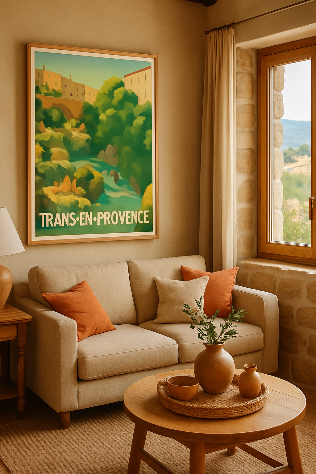 Affiche Trans-en-Provence — Havre de paix et nature préservée · poster d'art de Trans-en-Provence