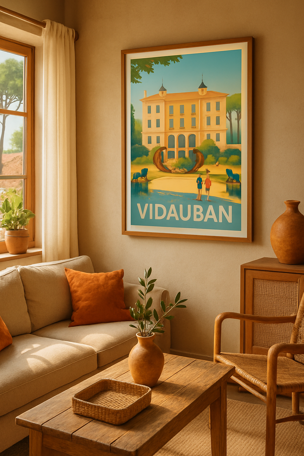 Affiche Vidauban — Charme et Sérénité en Provence · poster d'art de Vidauban