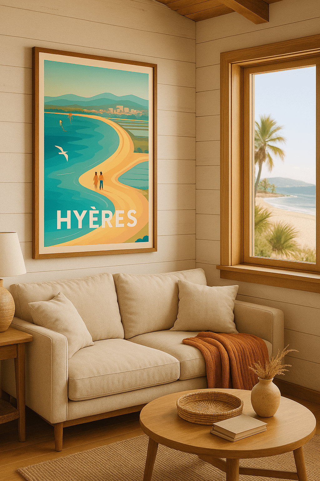 Affiche Hyères — Escapade entre mer et nature · poster d'art de Hyères
