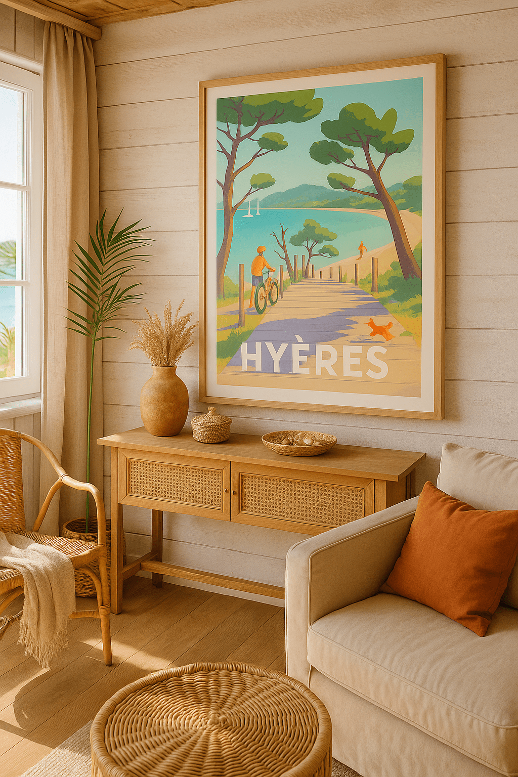 Affiche Hyères - Évasion en bord de Méditerranée - Afich