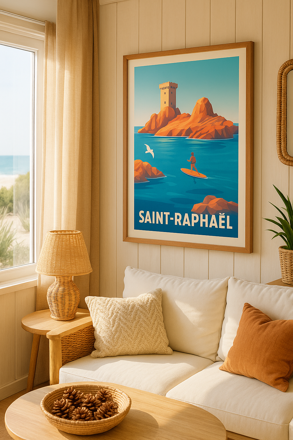 Affiche Saint-Raphaël — L'évasion marine au cœur de la Côte d'Azur · poster d'art de Saint-Raphaël