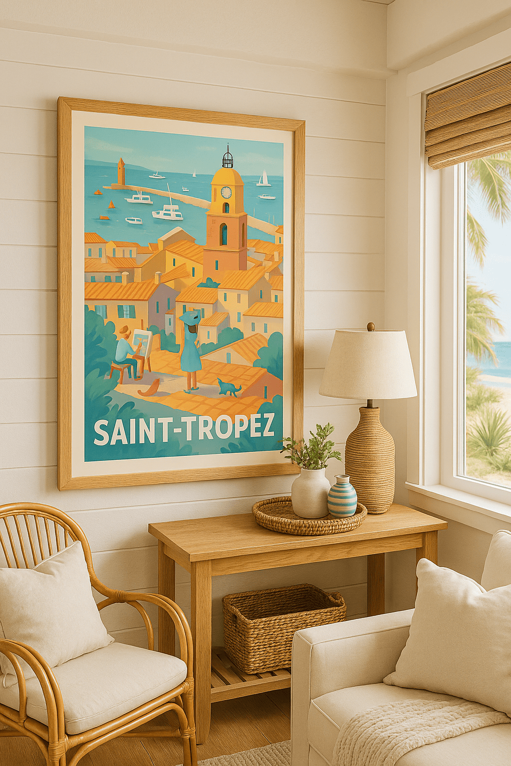 Affiche Saint-Tropez - Évasion artistique sur la Côte d’Azur - Afich