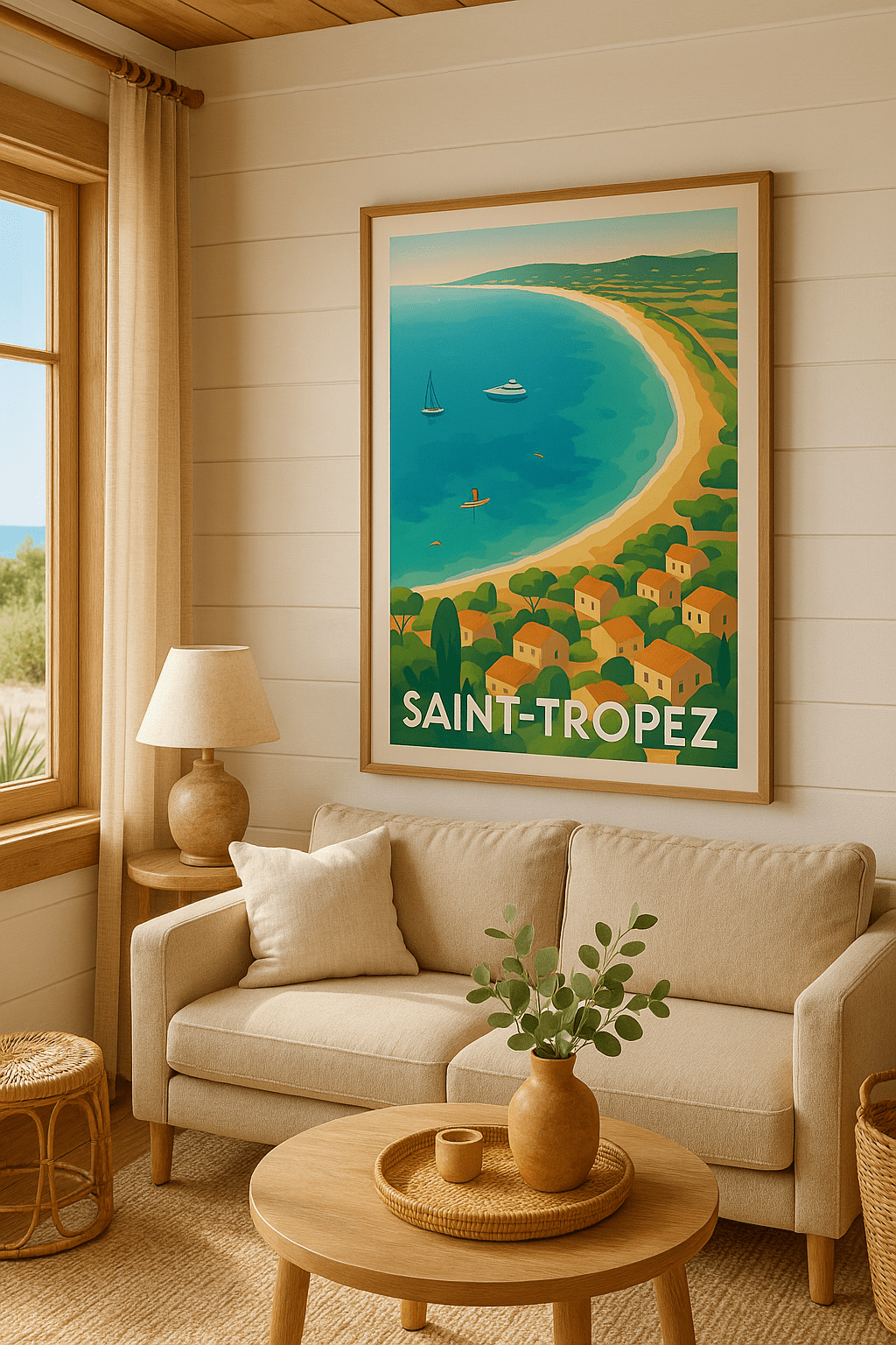 Affiche Saint-Tropez - Évasion Méditerranéenne - Afich