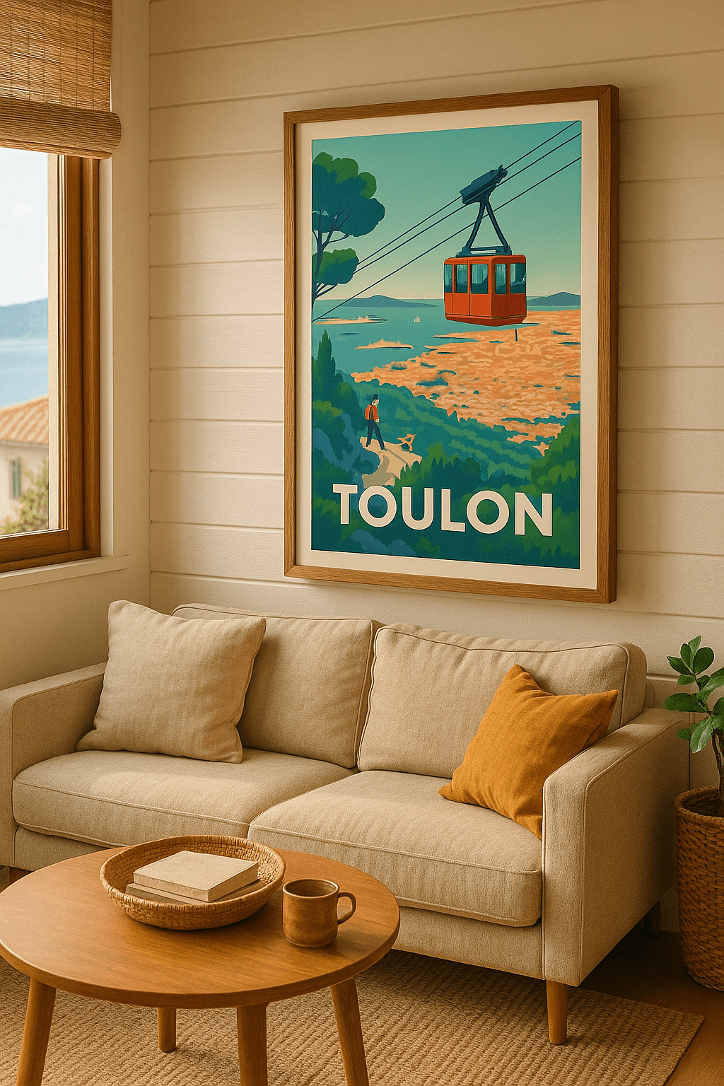 Affiche Toulon — Entre mer et montagne · poster d'art de Toulon
