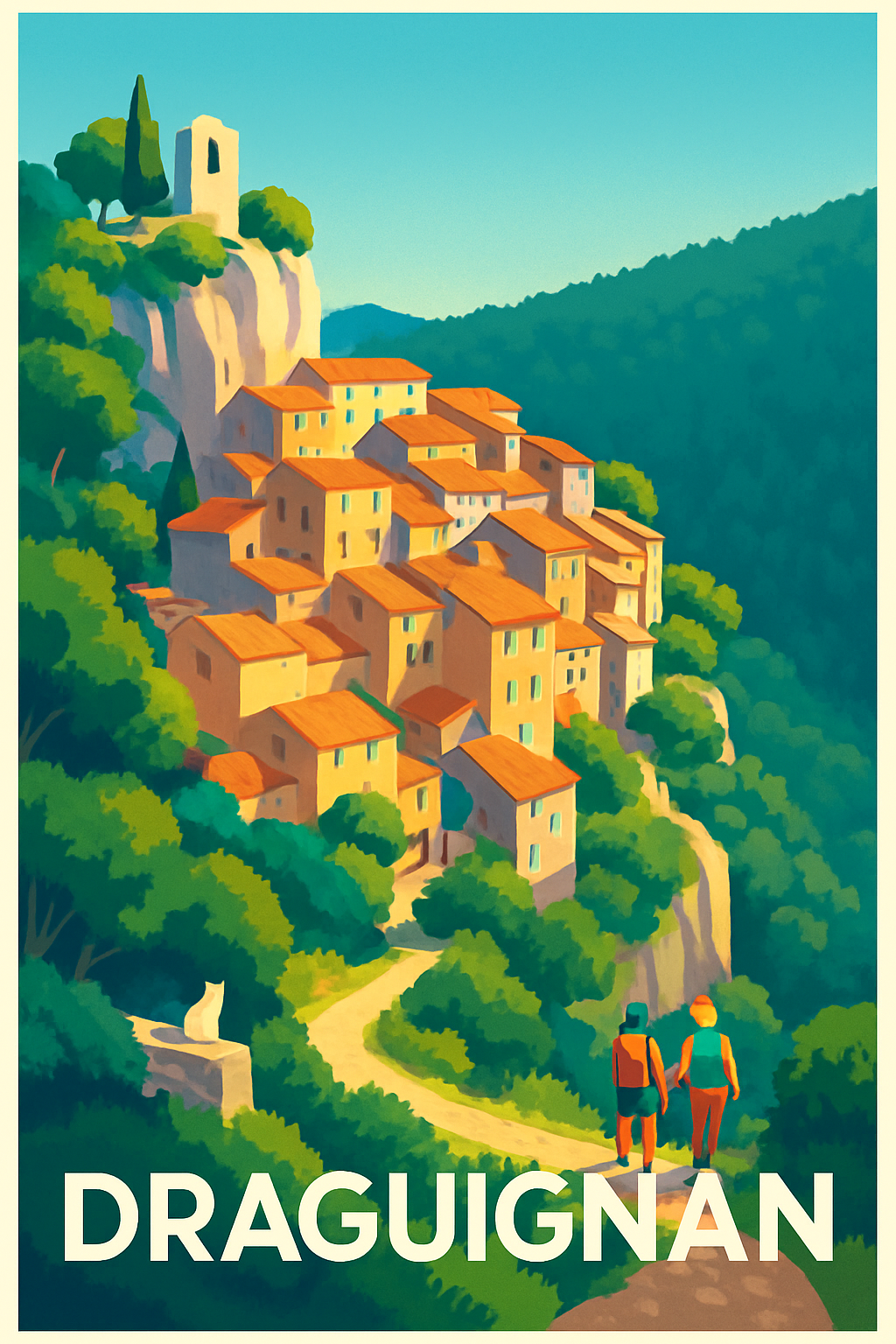 Affiche Draguignan — La beauté pittoresque au cœur de la Provence · poster d'art de Draguignan