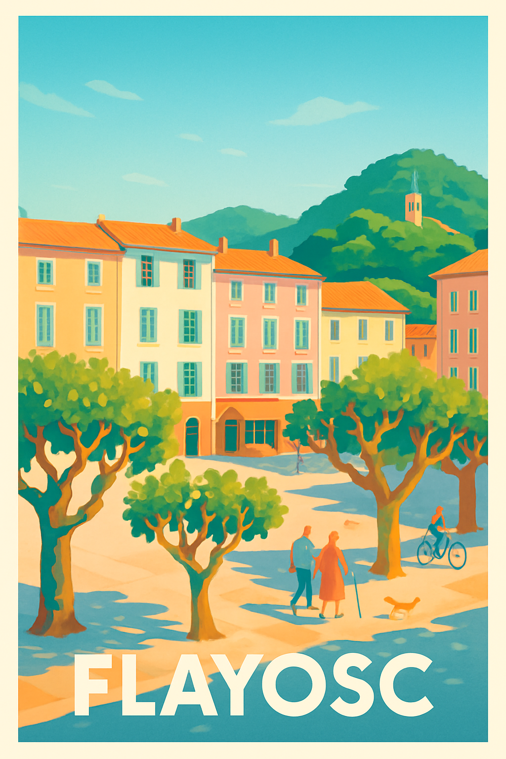 Affiche Flayosc — Charme Provençal et douceur de vivre · poster d'art de Flayosc