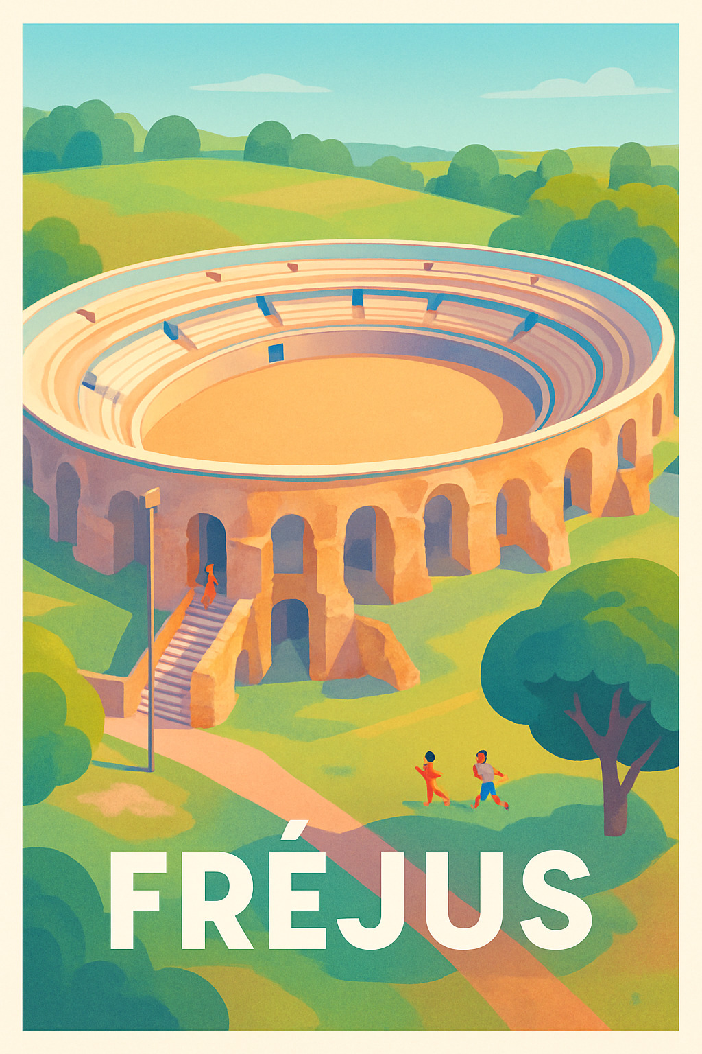 Affiche Fréjus — Voyage au cœur de l'histoire antique · poster d'art de Fréjus