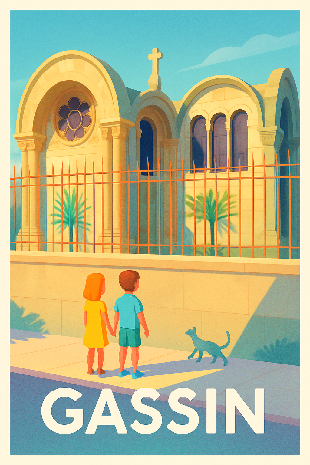 Affiche Gassin — Une escapade lumineuse au cœur du village · poster d'art de Gassin