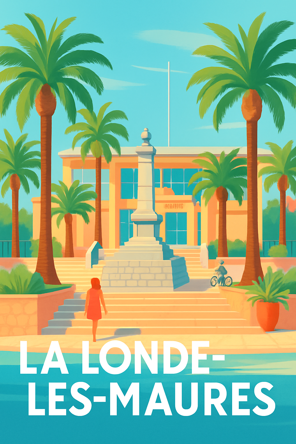 Affiche La Londe-les-Maures — Évasion en bord de mer ensoleillée · poster d'art de La Londe-les-Maures