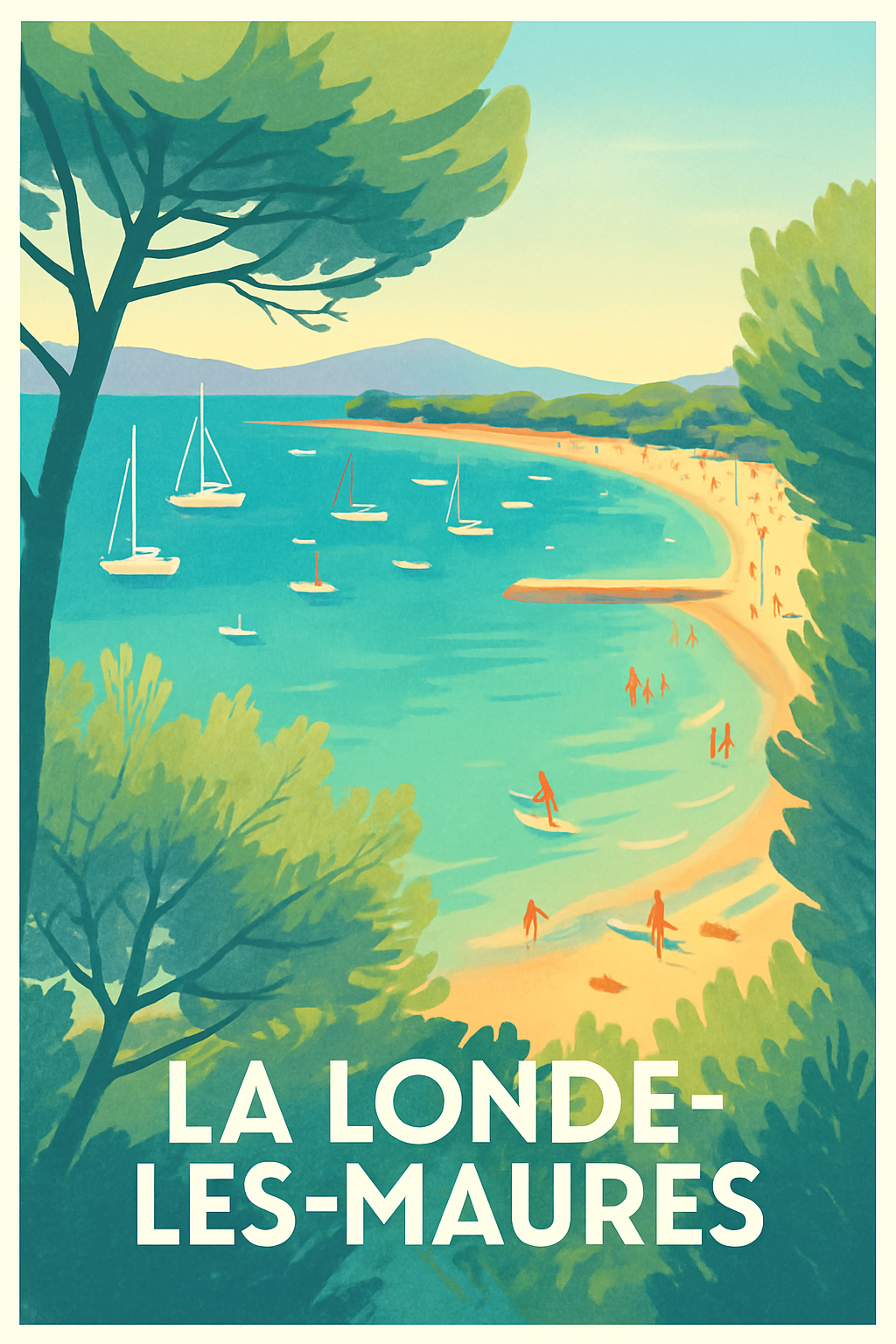 Affiche La Londe-les-Maures — Évasion et douceur méditerranéenne · poster d'art de La Londe-les-Maures