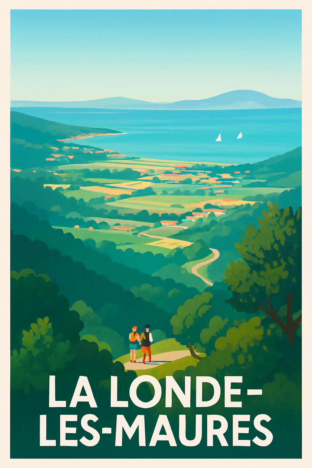 Affiche La Londe-les-Maures — Évasion nature et vues marines · poster d'art de La Londe-les-Maures