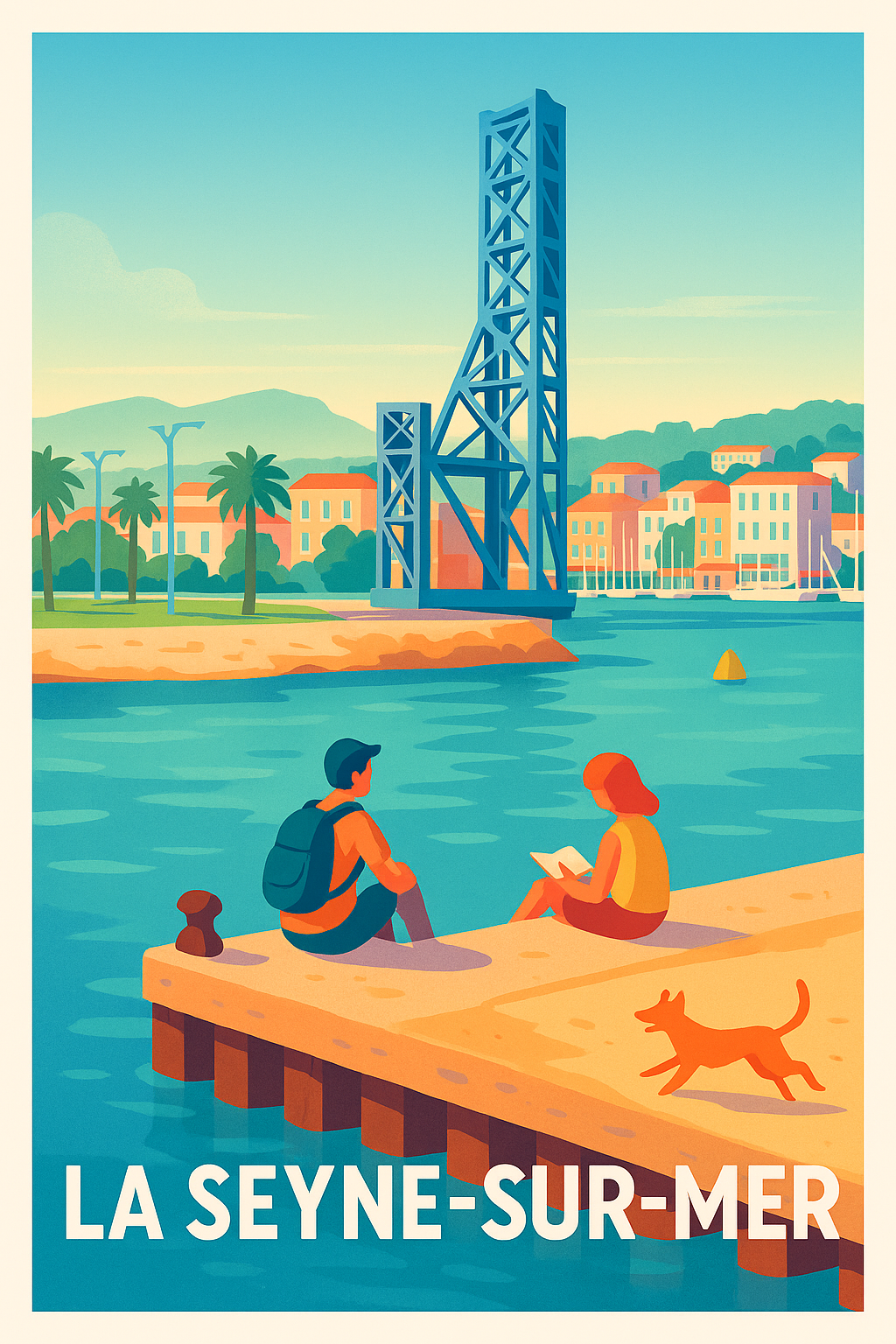Affiche La Seyne-sur-Mer — Évasion et douceur au bord de l'eau · poster d'art de La Seyne-sur-Mer