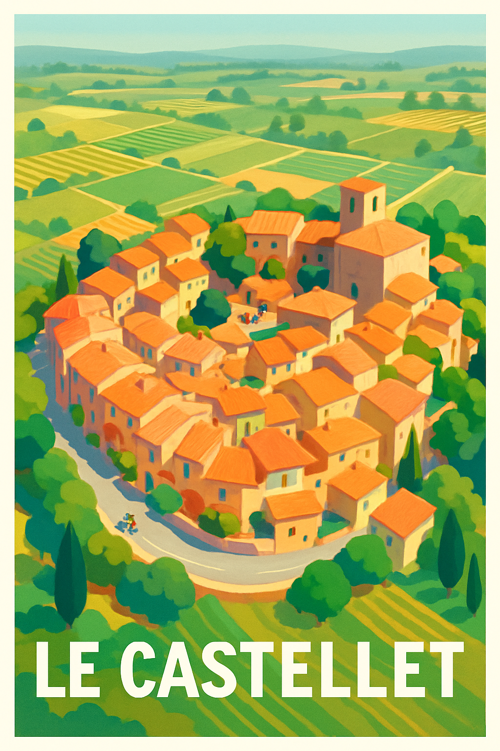Affiche Le Castellet — Charme Provençal Authentique · poster d'art de Le Castellet