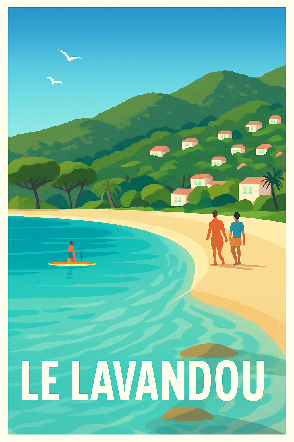 Affiche Le Lavandou — Évasion et sérénité au bord de la Méditerranée · poster d'art de Le Lavandou