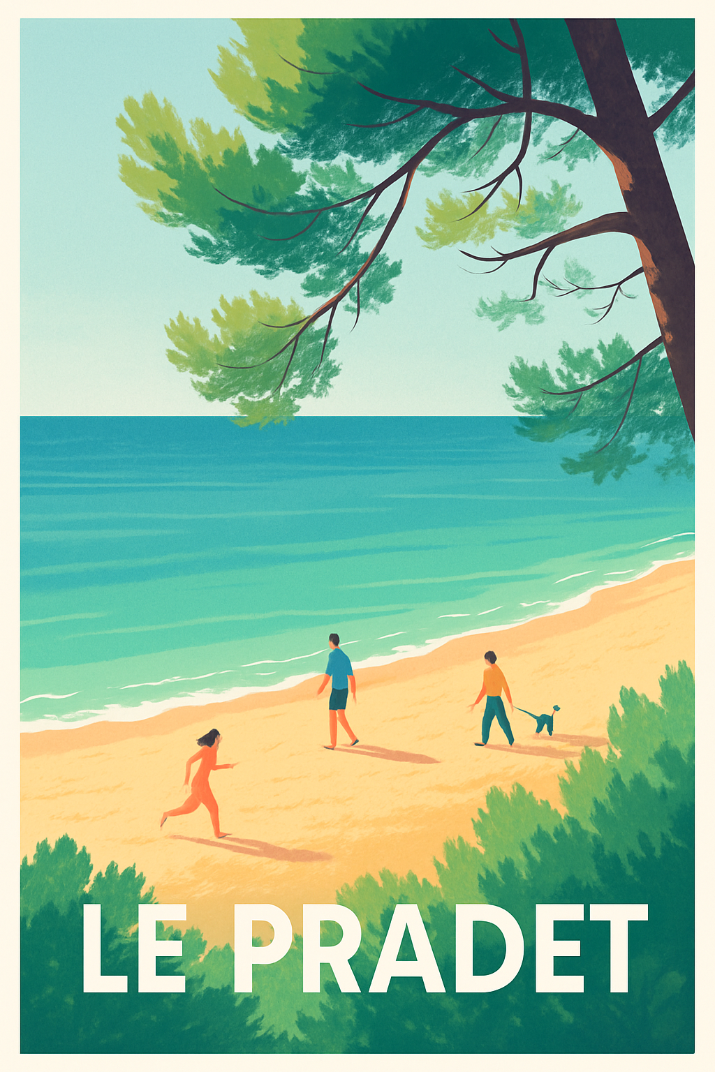 Affiche Le Pradet — Évasion en bord de mer · poster d'art de Le Pradet