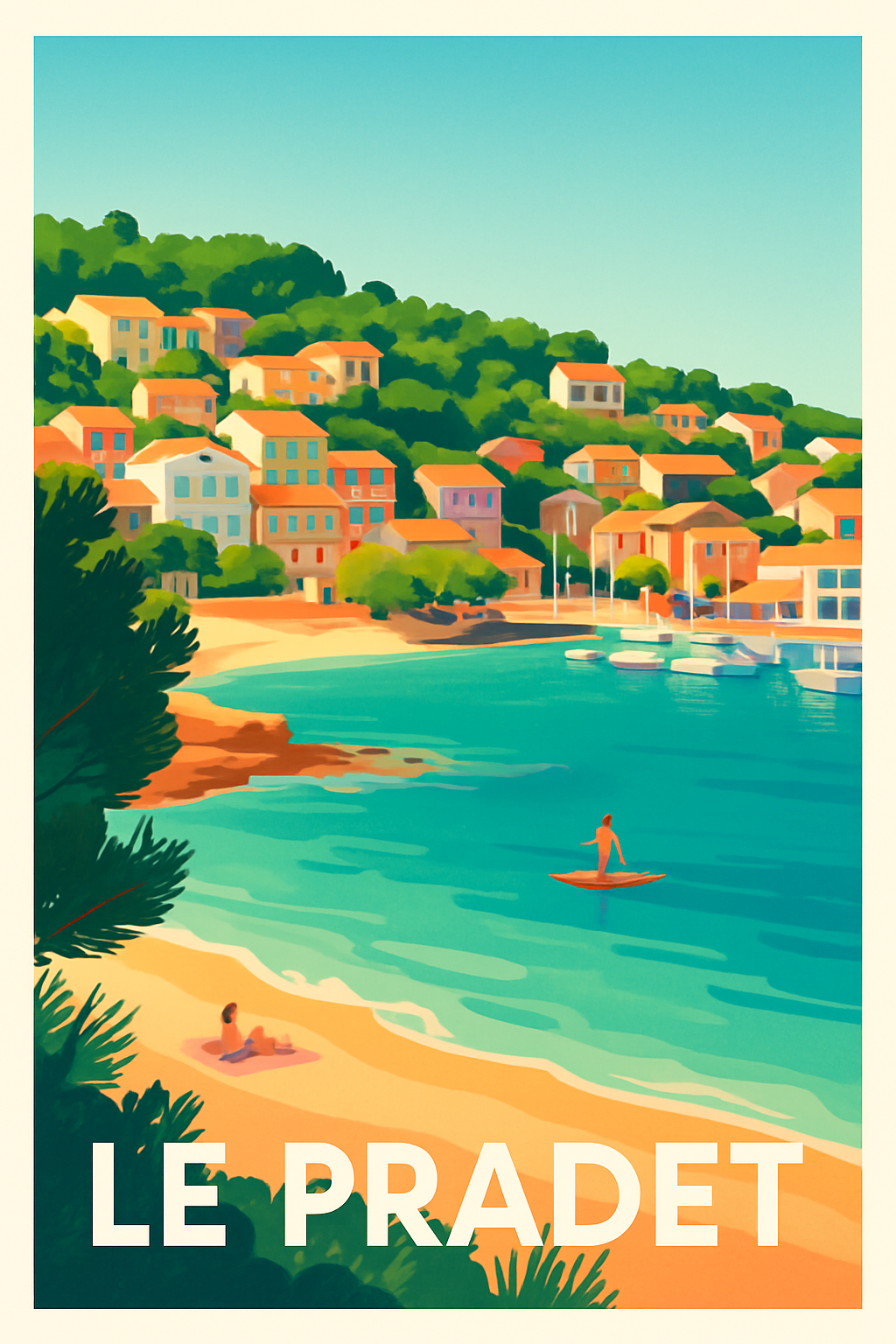 Affiche Lé Pradet — Évasion et douceur méditerranéenne · poster d'art de Lé Pradet