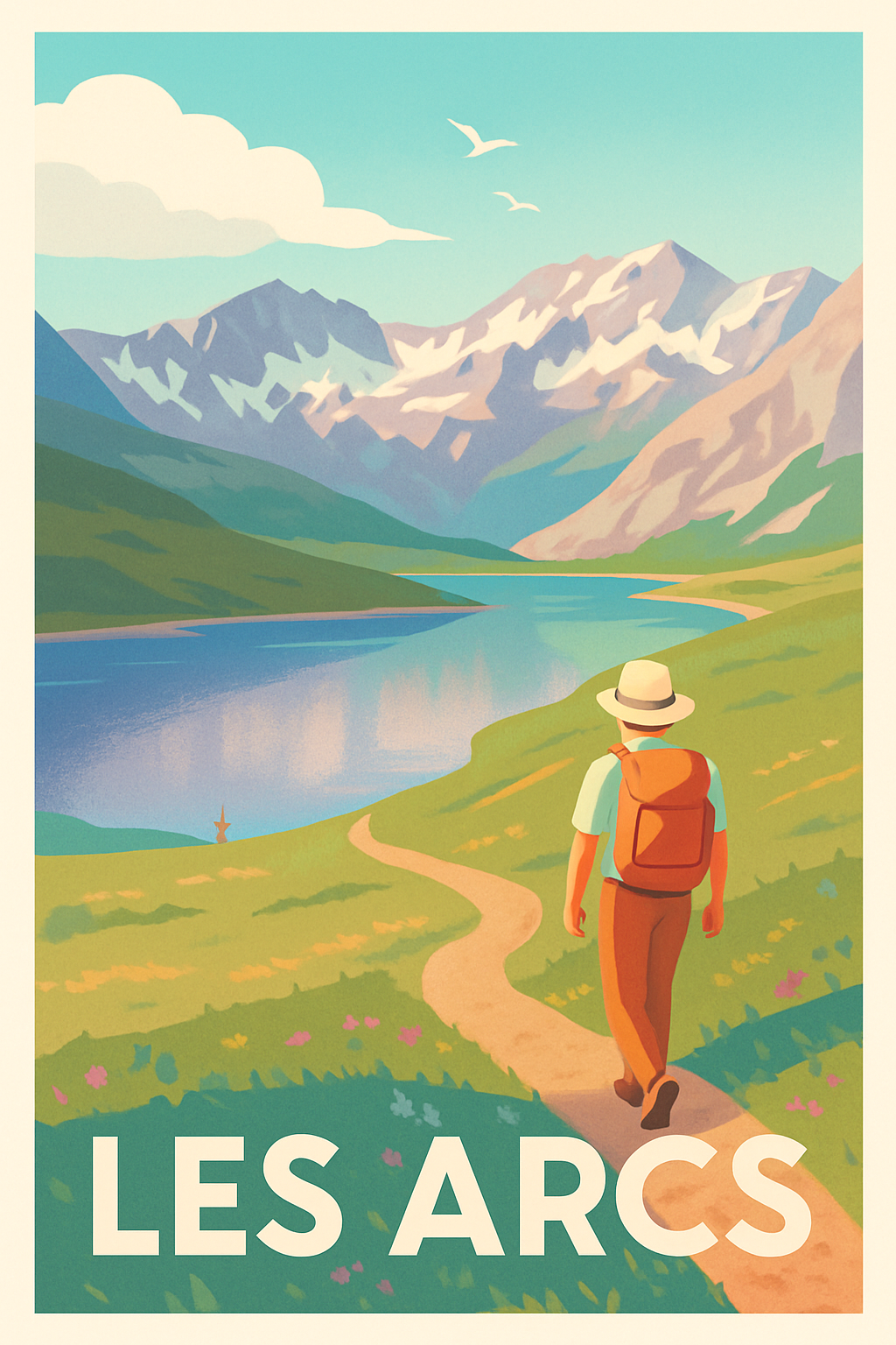 Affiche Les Arcs — Évasion et nature grandeur montagne · poster d'art de Les Arcs