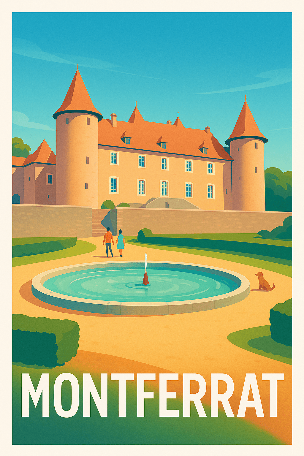Var France Pas de Cadre / 20 × 30cm Affiche de Montferrat - Élégance et sérénité au Château