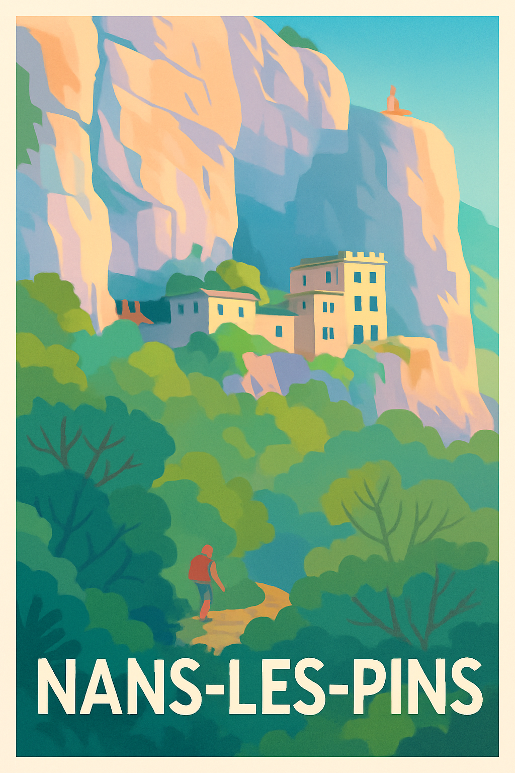 Affiche Nans-les-Pins — Évasion nature et falaises majestueuses · poster d'art de Nans-les-Pins