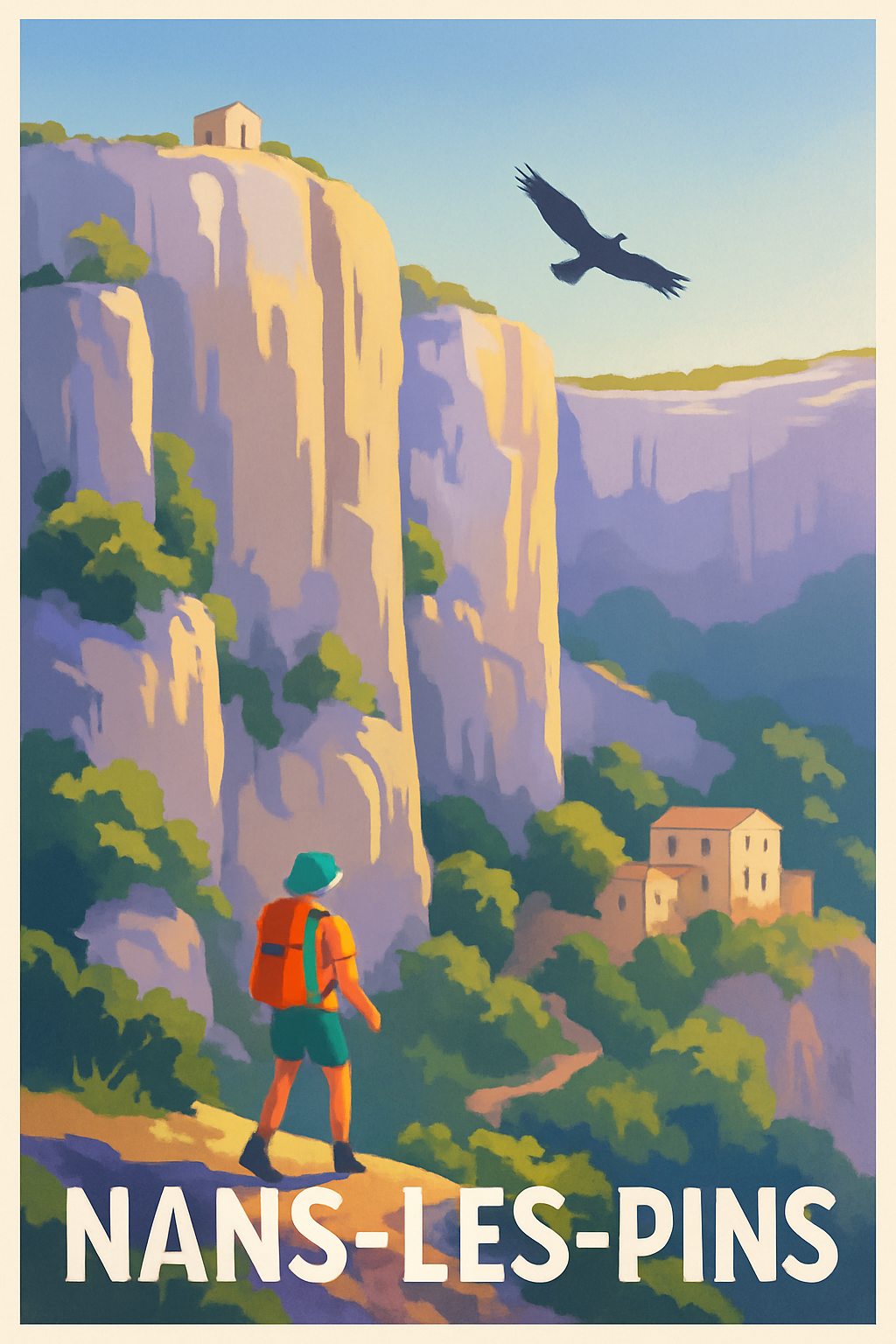 Var France Pas de Cadre / 20 × 30cm Affiche de Nans-les-Pins - L'appel de la nature sauvage