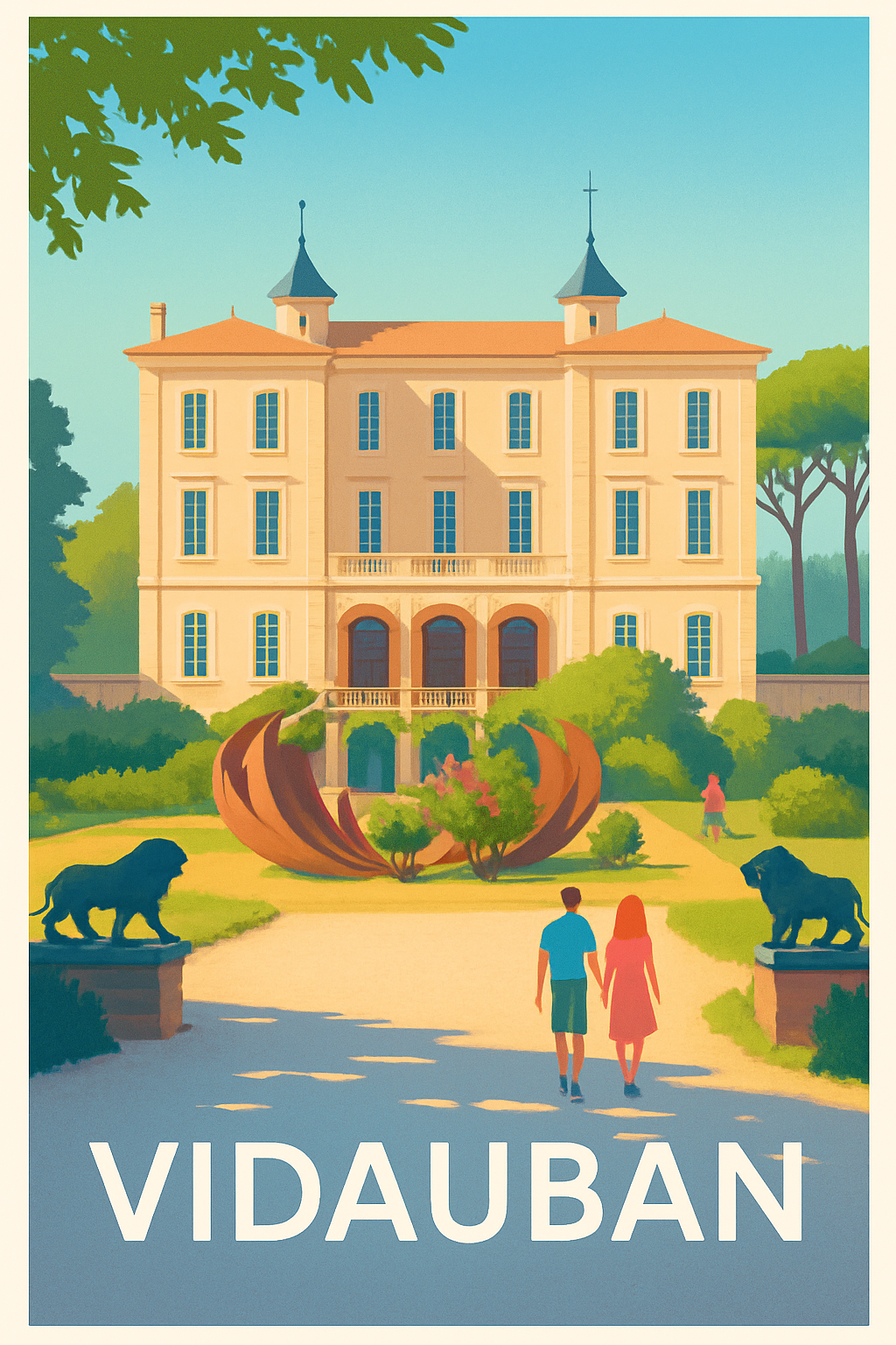 Var France Pas de Cadre / 20 × 30cm Affiche de Vidauban - Charme et Sérénité en Provence