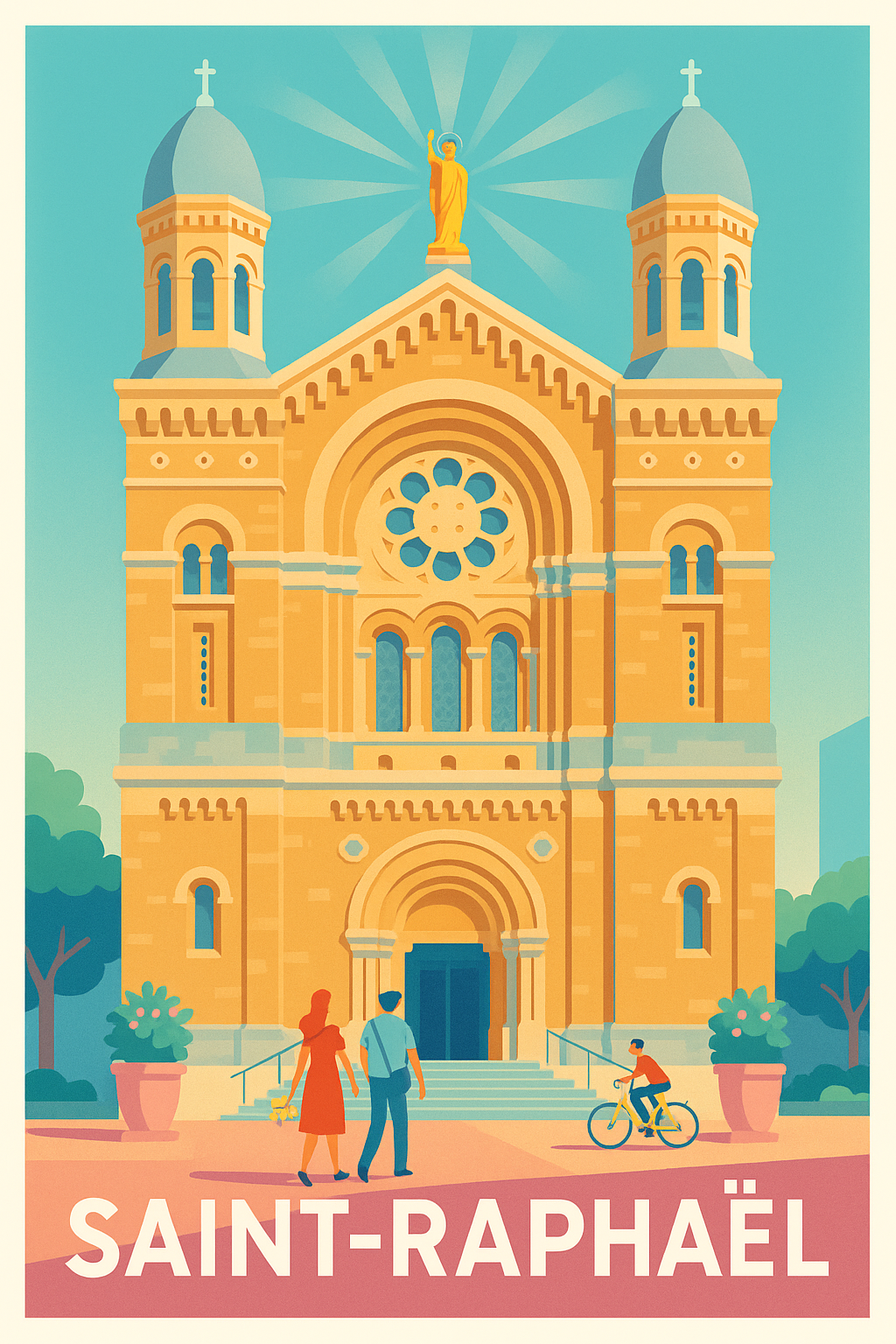 Var France Pas de Cadre / 20 × 30cm Affiche Saint-Raphaël - Charme et sérénité en Azur